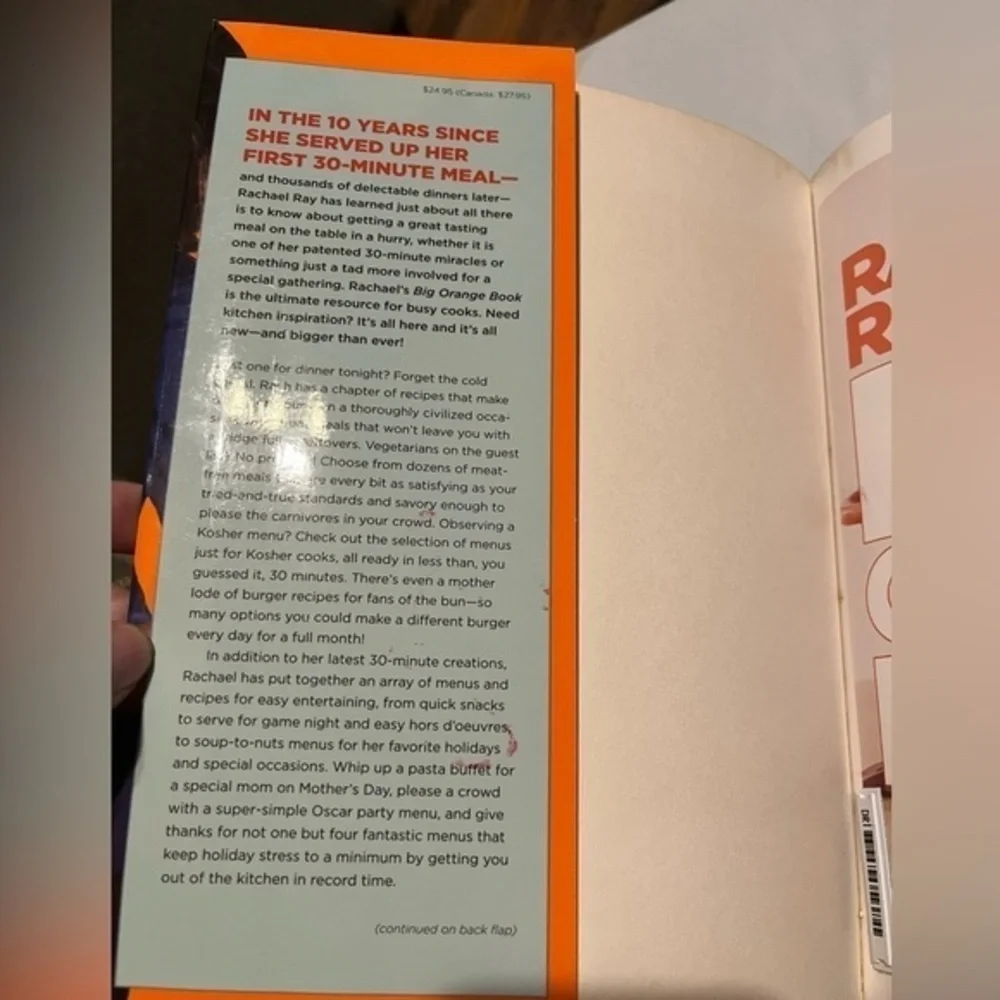 Rachel Ray’s Big Orange Book - Recipe Cookbook Cooking‎ Kitchen Family Meals
